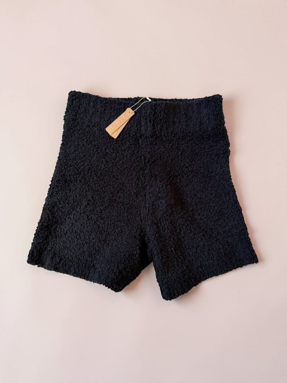 SKIMS Black Fuzzy Onyx Shorts Size S/M NEW NWT